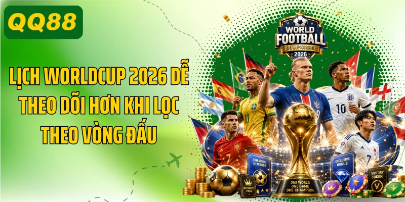 Lịch worldcup 2026 dễ theo dõi hơn khi lọc theo vòng đấu